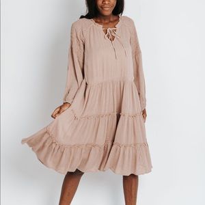 NWT Size large Piper & Scoot: The Christine Tiered Dress in Mauve